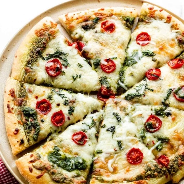 12 inch small CHICKEN PESTO PIZZA  (upto 2 ppl).